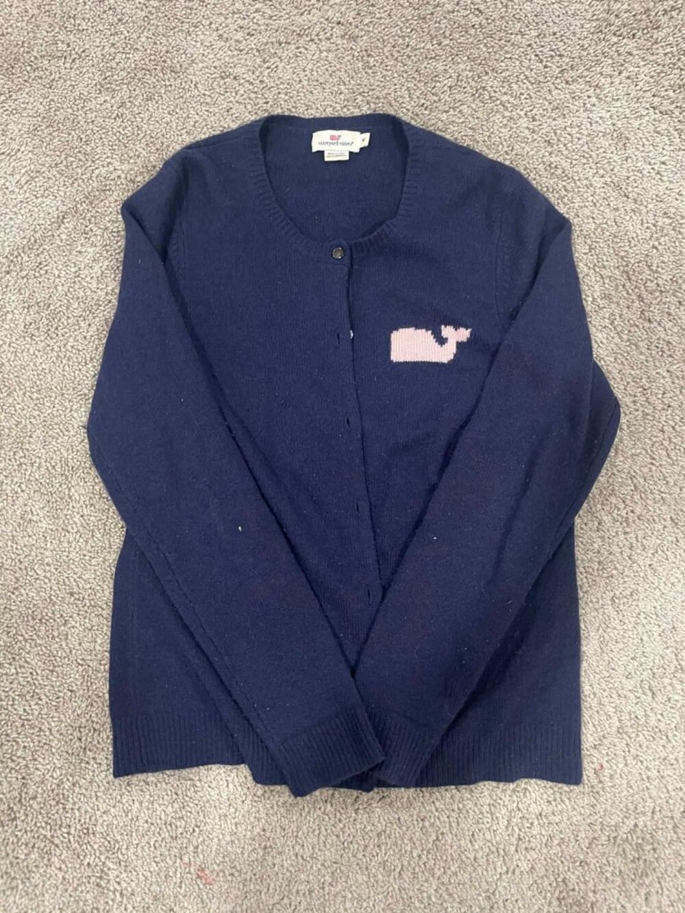 Vineyard Vines Navy Cardigan Sweater Women's Size Md
